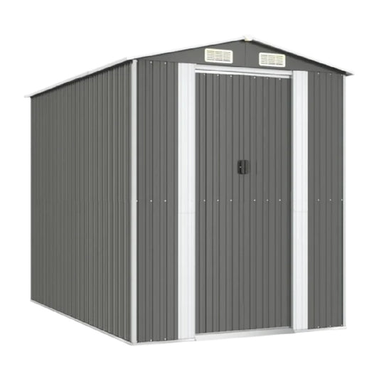 Garden Storage Shed for Outdoor Use in Galvanized Steel - 250 x 150 x 200