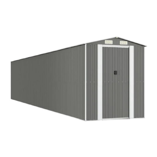 Metal Storage Shed for Outdoor Use - Steel Construction - 300 x 120 x 180